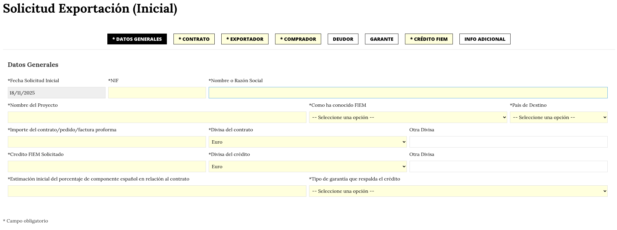 Solicitud fondo FIEM